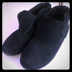 Toms Zahara black suede ankle bootie Sz 8